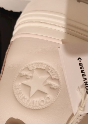 Beyaz Platform Topuklu Kadın Spor Ayakkabı deri - Görsel 13