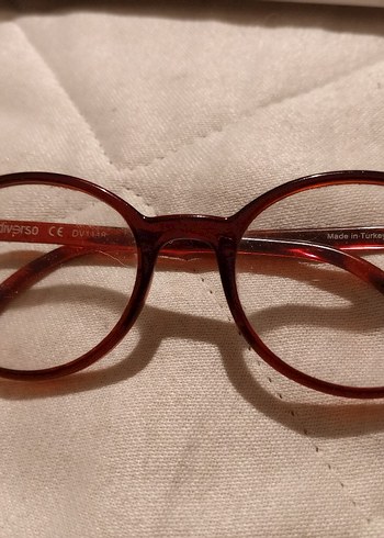 Şeffaf Parlak Bordo Kadın Gözlüğü - Görsel 3