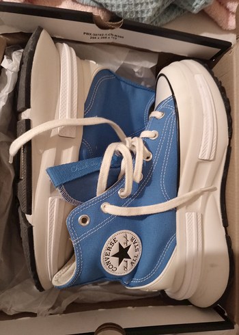 Mavi Platform Topuklu Spor Ayakkabı - Görsel 16