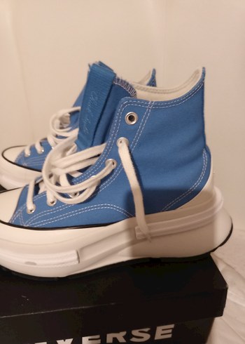 Mavi Platform Topuklu Spor Ayakkabı - Görsel 12