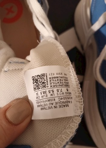 Mavi Platform Topuklu Spor Ayakkabı - Görsel 4