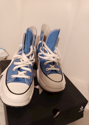 Mavi Platform Topuklu Spor Ayakkabı - Görsel 10