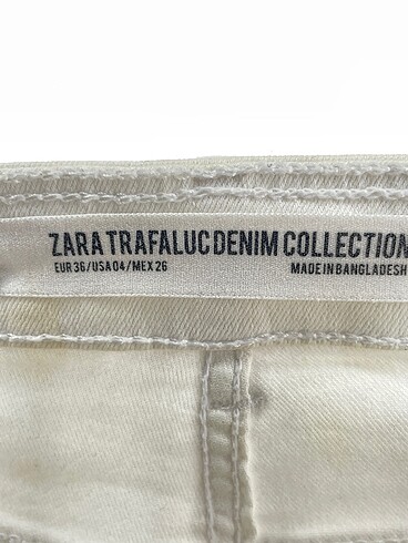 36 Beden beyaz Renk Zara Jean / Kot %70 İndirimli.