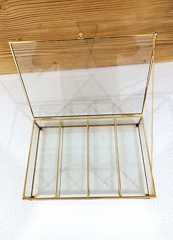 30x20 cm kapaklı cam kutu 