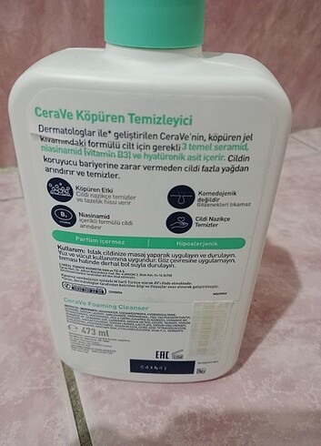 Köpüren YüzTemizleyici Cerave 