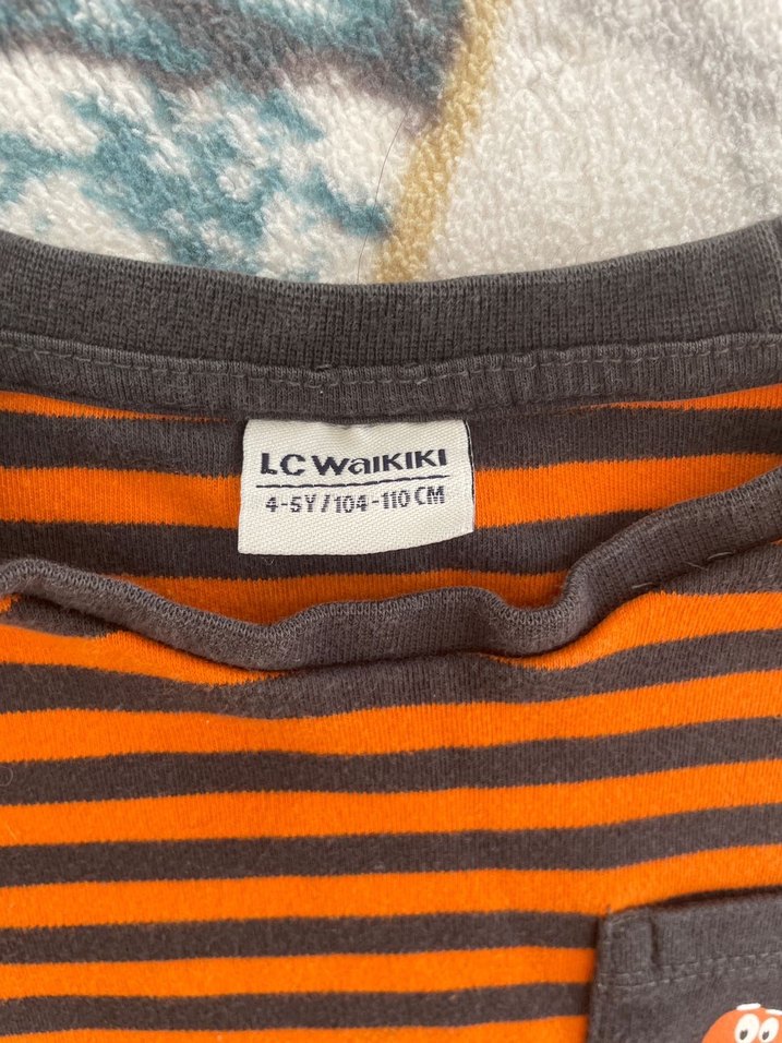 Erkek Çocuk Kahverengi Çizgili Sweatshirt - Görsel 3