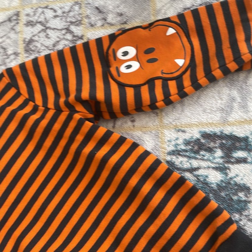 Erkek Çocuk Kahverengi Çizgili Sweatshirt - Görsel 5