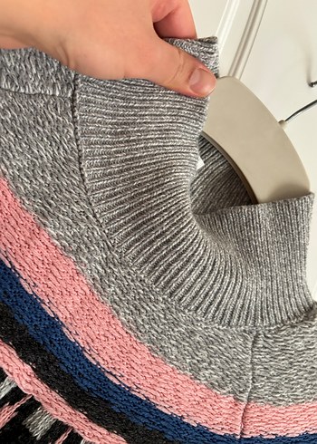 DeFacto Gri Yüksek Yakalı Kazak - Görsel 4