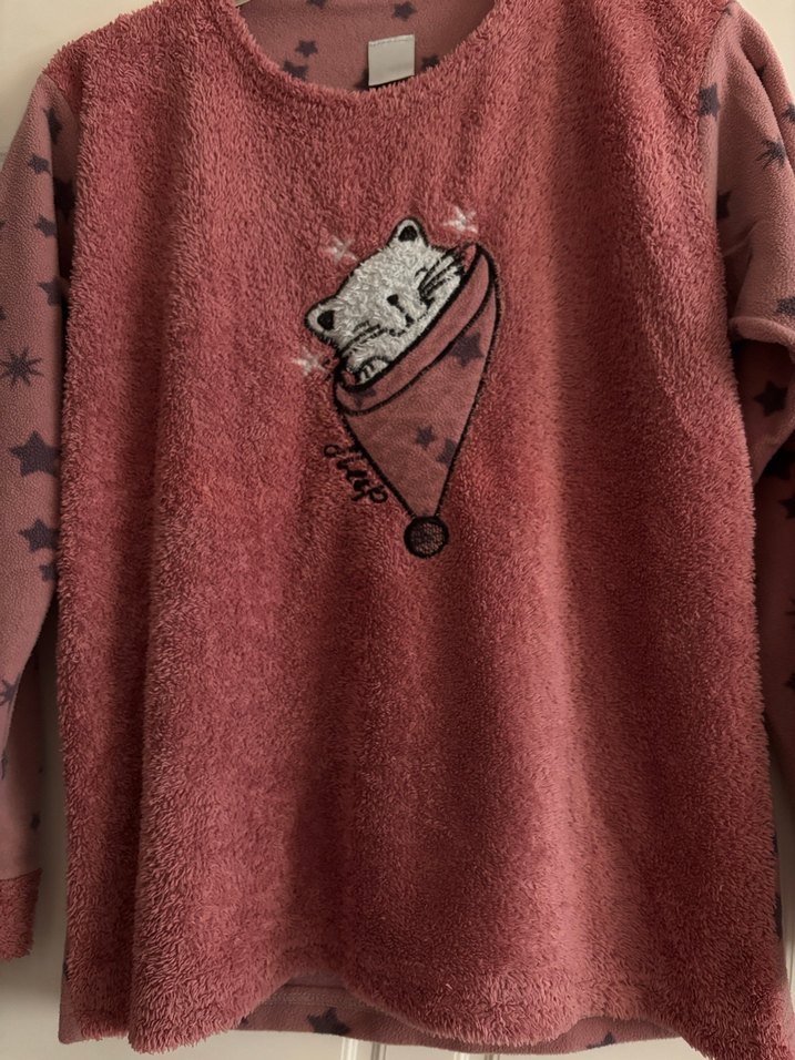 Pembe polar pijama üst - Görsel 3