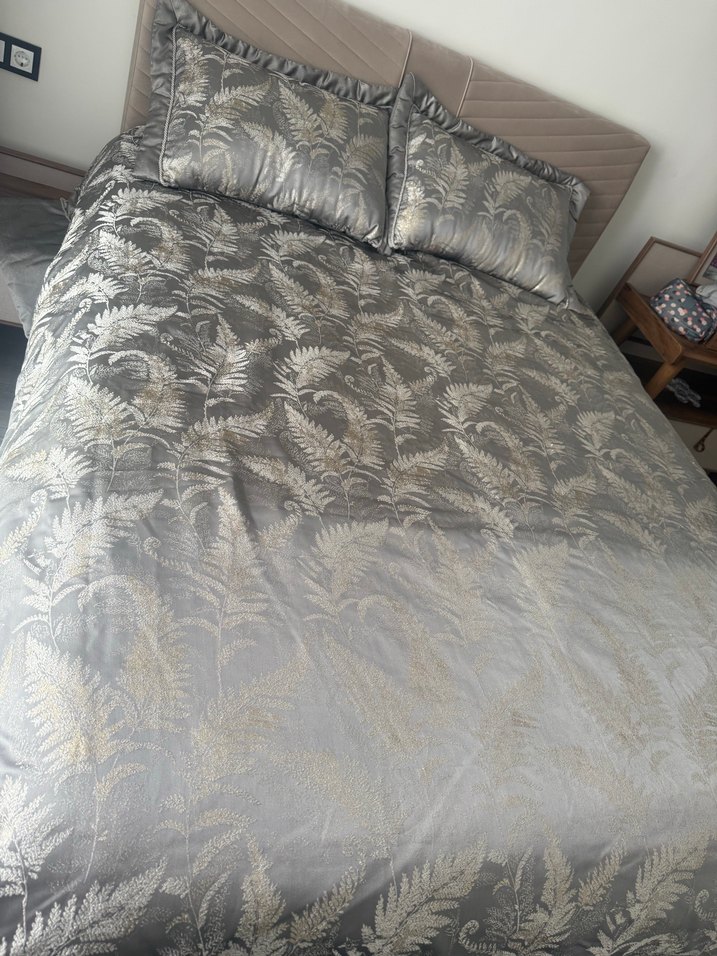 Karaca Sonbahar Gri Yatak Örtüsü - Görsel 3