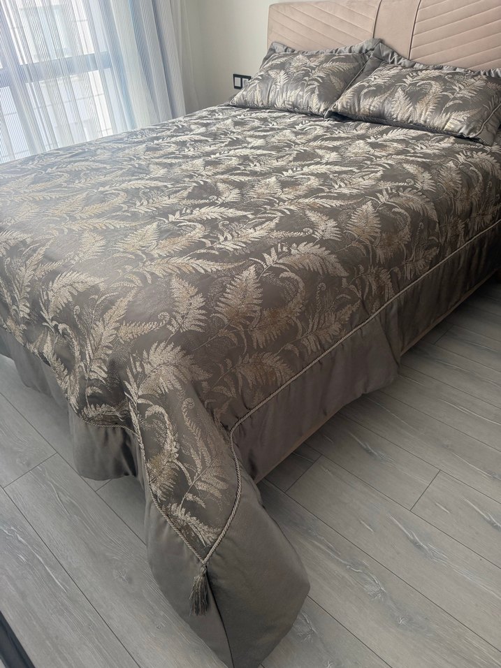 Karaca Sonbahar Gri Yatak Örtüsü - Görsel 5