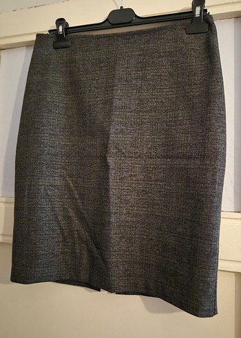 38 beden Gri Midi Kalem Etek - Görsel 2