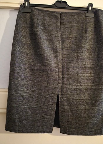 38 beden Gri Midi Kalem Etek - Görsel 3