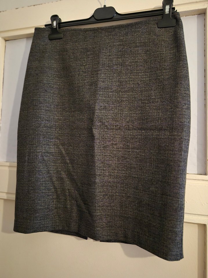 38 beden Gri Midi Kalem Etek - Görsel 2