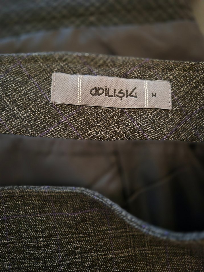 38 beden Gri Midi Kalem Etek - Görsel 5