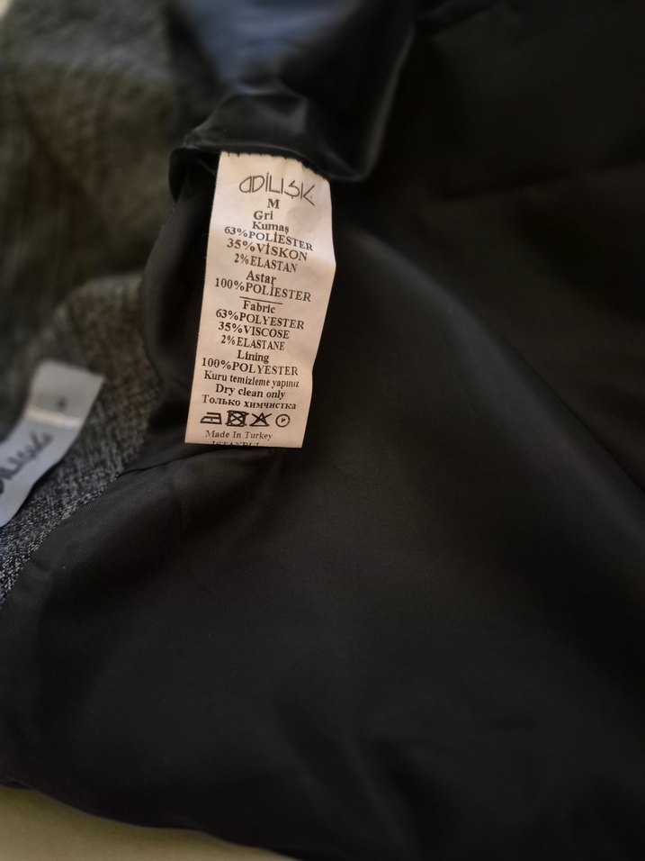 38 beden Gri Midi Kalem Etek - Görsel 4