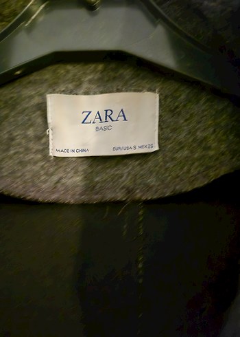 Zara  Gri kırçıllı Yün Kaban - Görsel 3