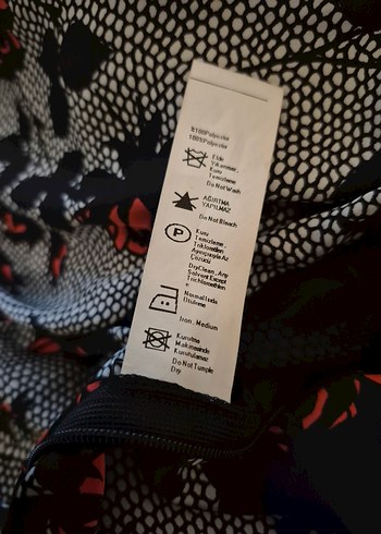 V Yaka robadan diz boyu Uzun Desenli Kadın Elbise - Görsel 5