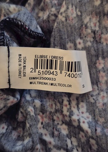 Fakir kol yuvarlak yaka çıtır çiçekli diz altı Elbise - Görsel 5