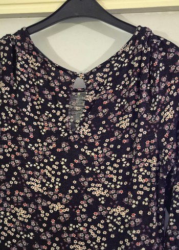 Fakir kol yuvarlak yaka çıtır çiçekli diz altı Elbise - Görsel 3