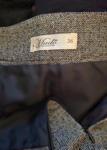 36 beden Gri Midi Çan Etek - Görsel 3