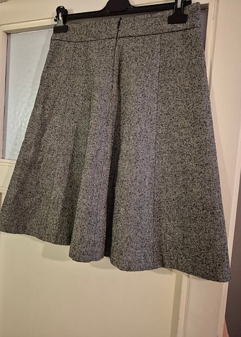 36 beden Gri Midi Çan Etek - Görsel 2