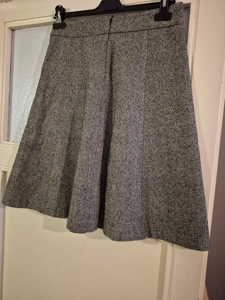 36 beden Gri Midi Çan  Etek - Görsel 2