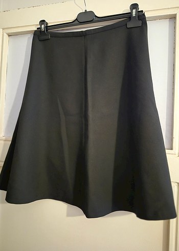 Siyah diz boyu midi Kadın Etek - Görsel 2