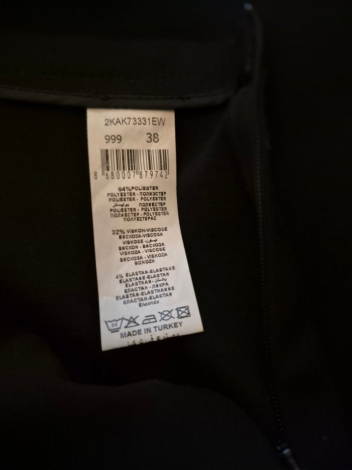 Siyah diz boyu midi Kadın Etek - Görsel 4