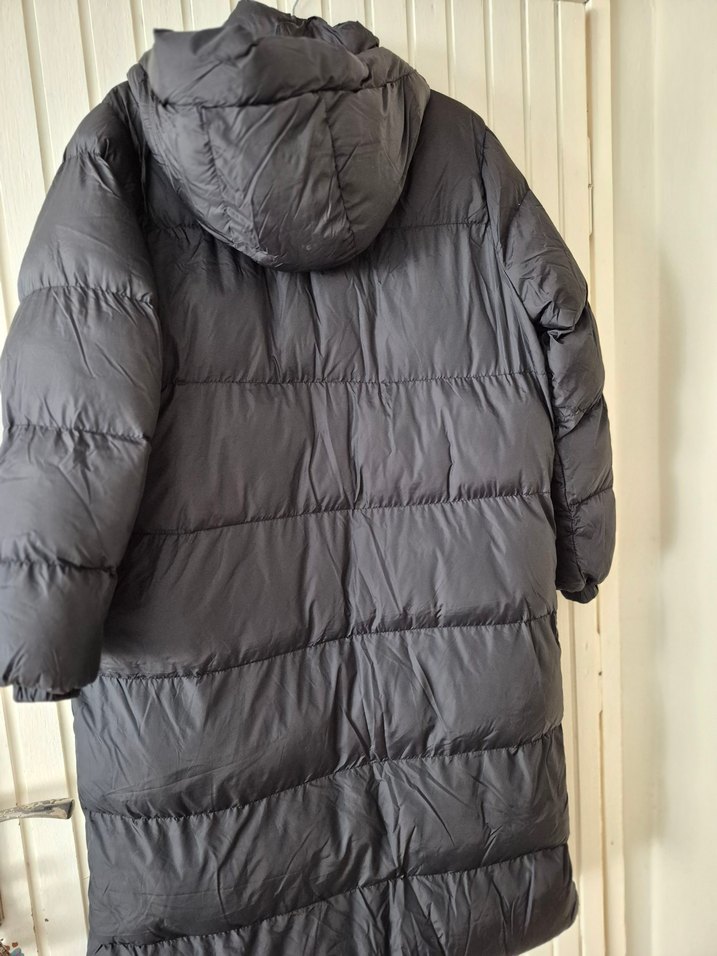 36 Siyah Uzun Fermuarlı Kadın Kış Montu - Görsel 2