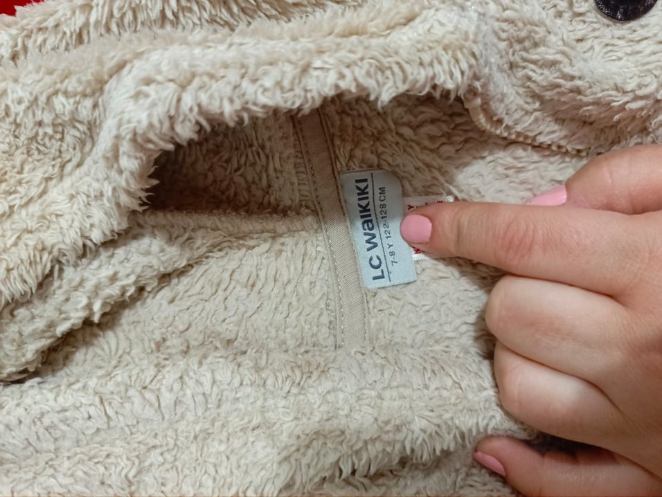 Kız çocuk peluş yelek - Görsel 2