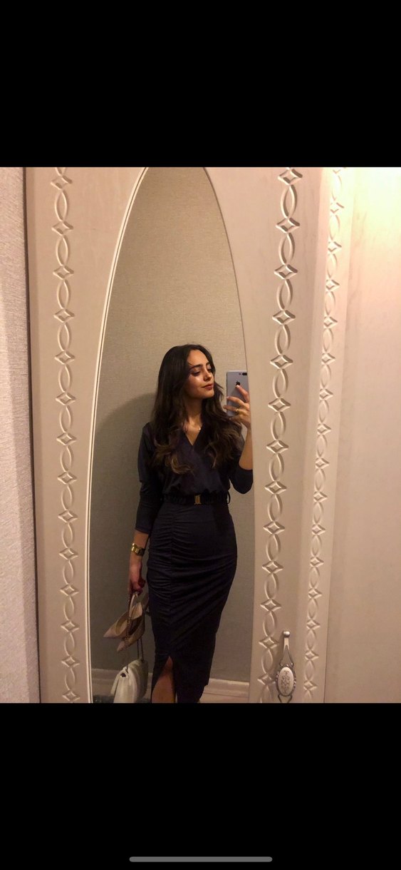 Gri Kemerli Uzun Elbise - Görsel 3