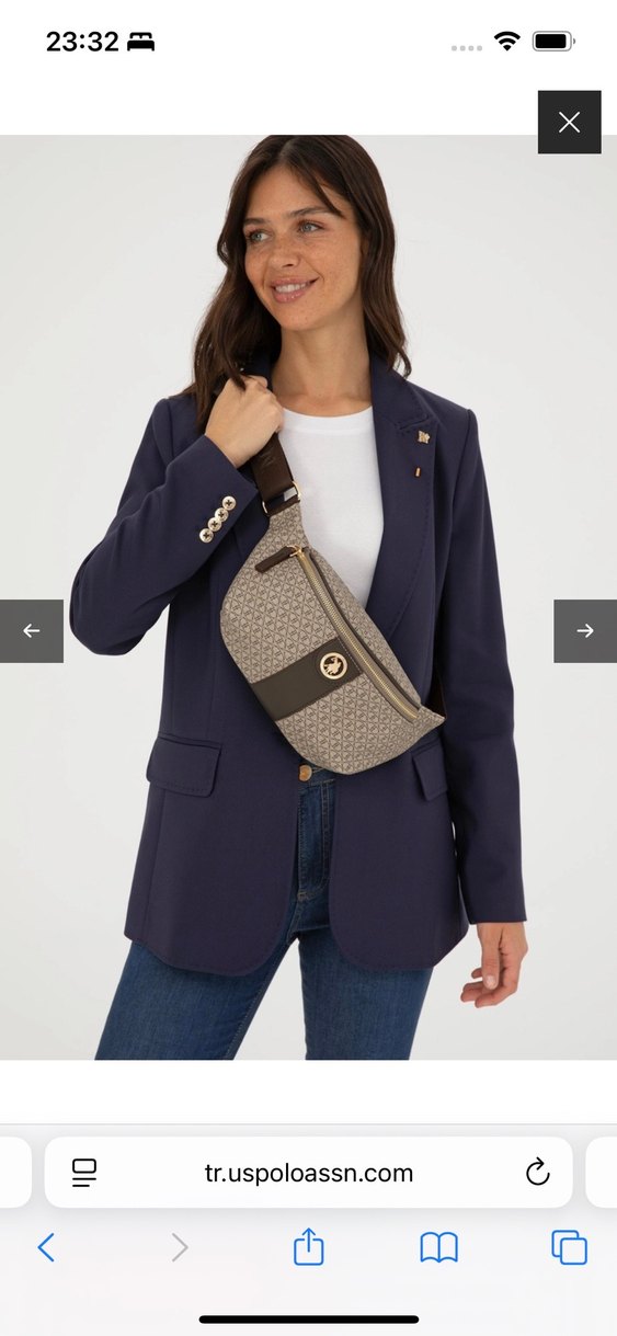 Us Polo Assn Desenli Kadın Bel Çantası - Görsel 4