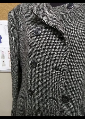 Kemerli Gri Uzun Kaban - Görsel 3