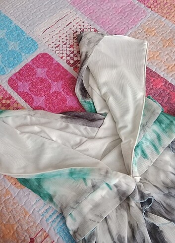 Şifon  midi elbise - Görsel 4