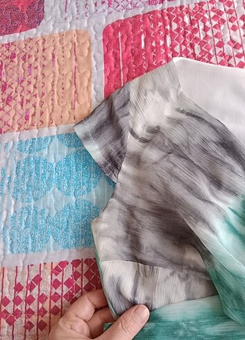 Şifon  midi elbise - Görsel 6