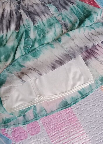 Şifon  midi elbise - Görsel 7