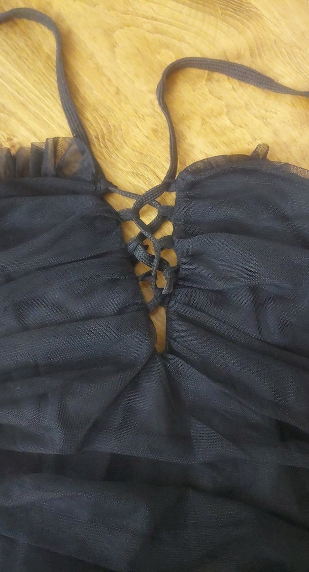 Drapeli Siyah Uzun Kollu Midi Kadın Elbise - Görsel 4