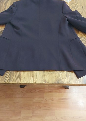 Düğmeli mürdüm Kadın Blazer Ceket - Görsel 3