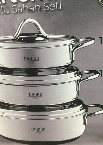 Parlak Gri 3'lü Paslanmaz Çelik Tencere Seti - Görsel 6
