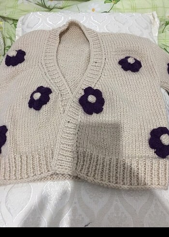 Bohem Tarzı Kız Çocuk Örgü Hırka - Görsel 2