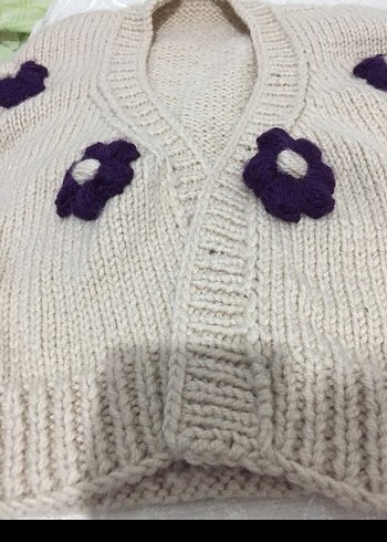 Bohem Tarzı Kız Çocuk Örgü Hırka - Görsel 4