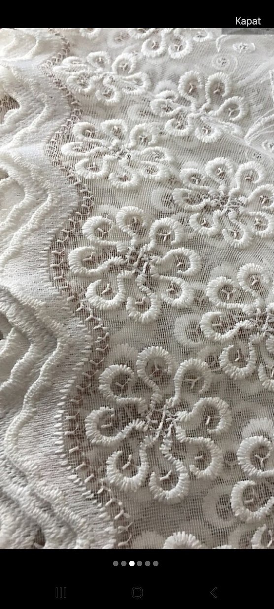 Bohem İşlemeli Beyaz Perde - Görsel 2