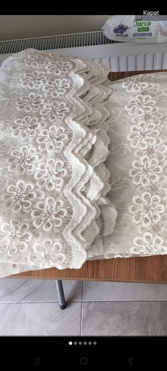 Bohem İşlemeli Beyaz Perde - Görsel 3