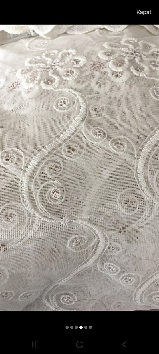 Bohem İşlemeli Beyaz Perde - Görsel 5