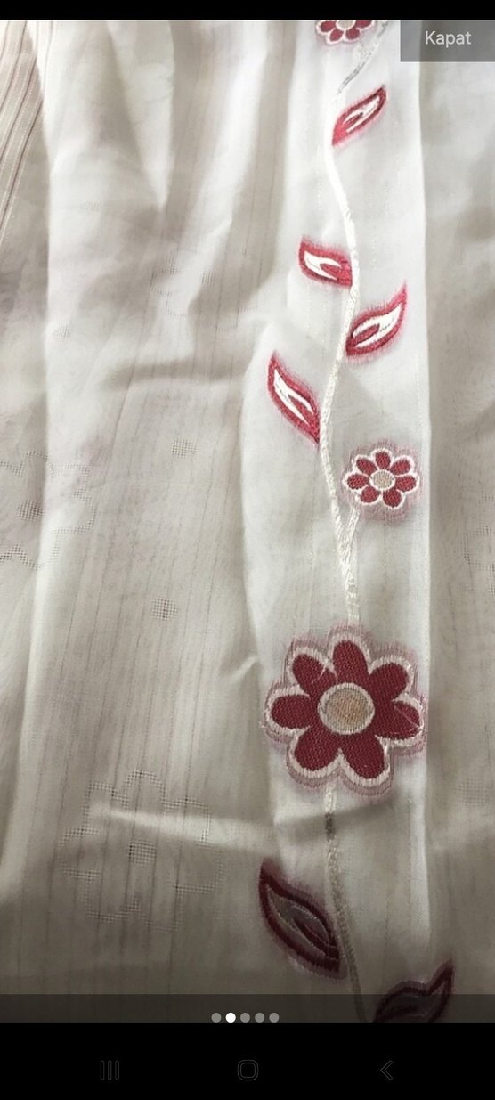 Nakışlı Beyaz Nevresim Takımı - Görsel 2
