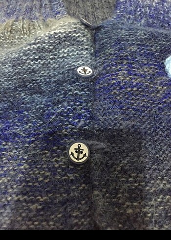 Erkek Çocuk Lacivert Düğmeli Triko Hırka - Görsel 2