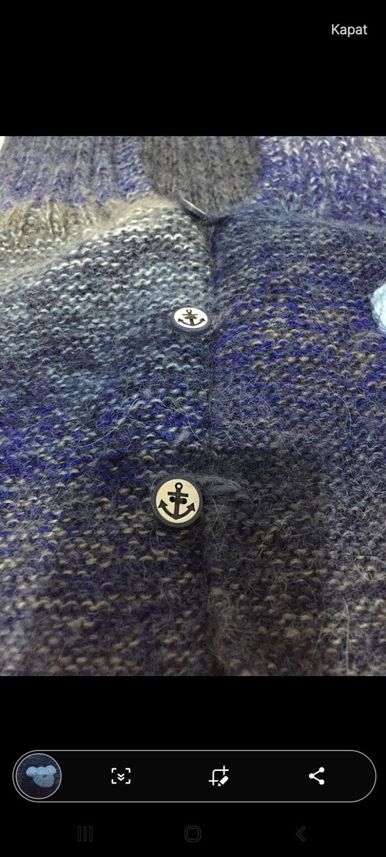 Erkek Çocuk Lacivert Düğmeli Triko Hırka - Görsel 2