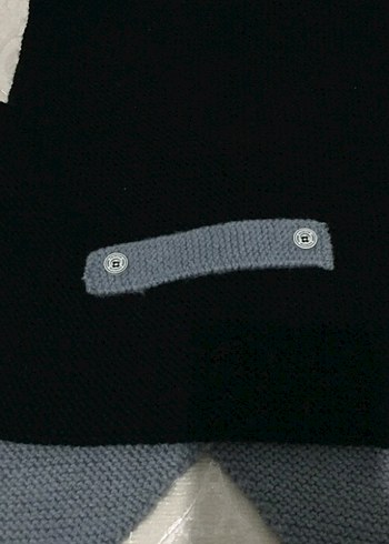 Düğmeli Gri Erkek Çocuk Triko Hırka - Görsel 2