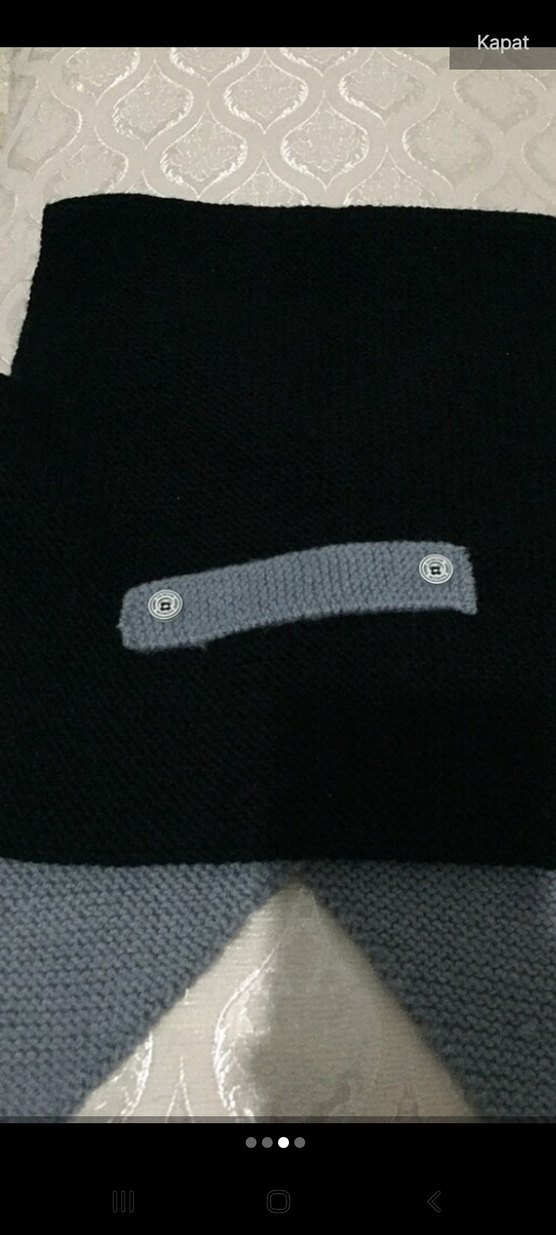 Düğmeli Gri Erkek Çocuk Triko Hırka - Görsel 2